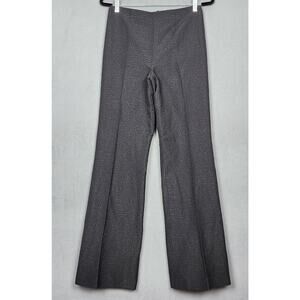MARLOWE Pants Womens Size 4 Black Textured Wool Flared Leg Measure 28X34" ITALY